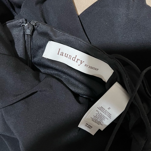 Laundry by Design Black Fitted Dress (Midi Length) - Picture 4 of 4